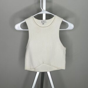 White Sleeveless Crop Top